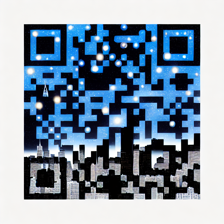 Starry sky QR code